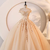 High-End Heavy Industry Champagne Wedding Dress 2026 New Bridal Luxury Wedding Dress New Dress HZ0517