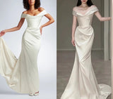 West Queen's Wedding Dress Temperament Design Sense Of Niche Wedding Yarn Shoulder French Densing Hepburn Style Dress Dress HZ0517