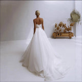 Brased Light Wedding Dress 2026 New Small Temperament Bride Simple Travel Tug Tail HZ0517
