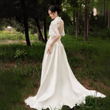New Chinese Lace Evening Dress Niche Silk Dress Retro Improved Cheongsam Bridal Temperament Engagement Welcome Out Of The Winter HZ0517