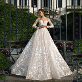 Wedding Dress 2026 New Bride Simple Word Shoulder Big Bare Back Punt Tail Soft Yarn Slimming Slimming HZ0517