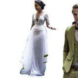 2026 New New Wedding Dress Bride Wedding Lace Long-Sleeved Wedding Dress HZ0517
