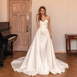 Wedding Dress New Denance Bracing Dress Detachable Tailed Wedding Elegant Temperament Queen Banquet Dress HZ0517