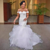 Wedding Dress Woman 2026 New Fishtail Wedding Bride Wedding Dress Large Size White Thin Shoulder Wedding Dress HZ0517