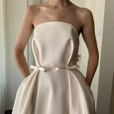 Sing Noodle Wedding Dress 2026 New Bridal Slim Simple Light Luxury Small Tail Engagement Dress Dress Summer HZ0517