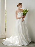 Beautiful Light Wedding Dress Bridal Wedding Dress Temperament French Elegant Outdoor Lawn Yarn HZ0517