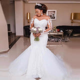 African Bride Wedding Dress Lace Fishtail 2026 New Wedding Brides Wedding Long Sleeve Wedding Spring HZ0517