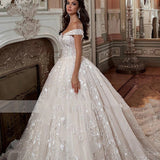 One-Word Shoulder Wedding Dress 2026 New French Bridal Dress Tailed By Simple Small Wedding Dress HZ0517