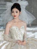Sing Noodle Brawn Dress 2026 New Spring Bridal High Texture Big Tail Small Man French Yarn HZ0517