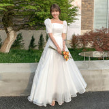 French Light Wedding Dress 2026 New Bridal Maid Mori Simple Temperament Go Out Welcome Yarn Dress Dress Princess Style HZ0517