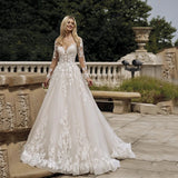 Wedding Dress 2026 New Bridal Lace Deep V Collar Light Tail Dew Back Cover Arm Temperament HZ0517