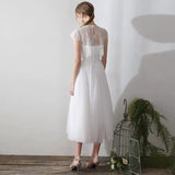 White Light Wedding Dress Women Simple Sen Usually Wear Slings Small Scarlet Certificate Registration Dress Spring HZ0517