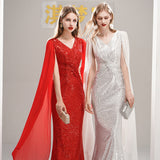 Evening Dress Women 2026 New High-End Texture Dress High-End Long Afield Red Queen Elegant HZ0517