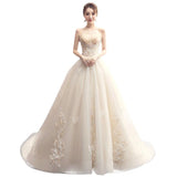 Super Fairy Bramed Light Wedding Dress 2026 New Champagne Coloren Tail French Wedding Dress White And Thin HZ0517