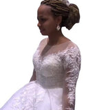 Wedding Dress Retro New Lace Bride Big Tailed Wedding Dress 2026 New Fashion Banquet Toast HZ0517