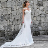 Wedding Dress A Word Shoulder Fishtail Thin Bride Married Simple Tail Wedding Dress 2026 HZ0517