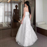 White Fairy Light Wedding Dress Sling Bridal Wedding Dress Party Welcome Binsen Engagement Elegant Dress Dress HZ0517