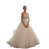 Light Wedding Dress White Simple Sen Tie Slings Daily Can Wear Wedding Yarn Long Tail Thin Summer HZ0517