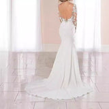 Deep V Fishtail Wedding Sexy Temperament Thin 2026 Summer New Bare Back Soft Yarn Fashion Tweed Body HZ0517