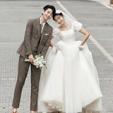 Light Wedding Bride 2026 New Marriage Out Of The Simple Temperament Travel To The Super Fairy Registration License Small Dress Woman HZ0517