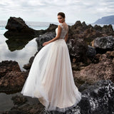 Wedding Dress 2026 New Lace A-Shaped Wedding Dress Ludding Short-Sleeved Beach Bridal Dress Tail Outdoor Wedding HZ0517