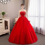 Red Brated New Light Wedding Dress High-Waist Temperament Thin Bride Wedding Dress Qidi Fairy Dream Princess Ponbo Skirt HZ0517
