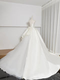 Blast Brat Light Wedding White Winter New Bridal Yarn High-End Fasing 2026 French Retro Go Out Wedding Dress HZ0517