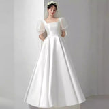 French-Style Linden Light Wedding Dress 2026 New Sweet Princess Style Simple Yarn Bride Engagement Welcome Dress Dress HZ0517