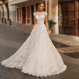 One-Word Shoulder Thin Retro Lace Wedding Dress 2026 New Bridal French Main Yarn High-Quality Welcome Yarn HZ0517