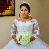 Lace Wedding 2026 New Long Temperament White Adult Dress Mid-Rise Princess Longsleeve Wedding HZ0517