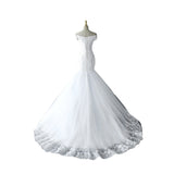 Short-Sleeved Main Wedding Dress 2026 New Bridal Temperament Sexy Small V-Neck Drag-Tailed Wedding Dress Woman HZ0517