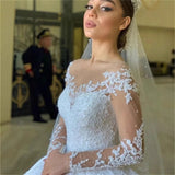 Beautiful Wedding Dress Girl Small Tail French New Lace Long Sleeves Poncho Dress HZ0517