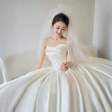 Brassing Densate Light Main Wedding Dress 2025 New Bridal High-Quality French Retro Dress Small Out Of The Yarn HZ0517