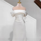 French One-Shoulder Dingy Wedding Bride 2026 New Fishtail Dress Barrier-Free Luxury Travel Photography High-End Outing HZ0517