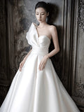 Korean-Style Densted Simple Light Wedding Dress New Small Bride Goes Out To Greet The Family HZ0517