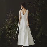 White Simple License Travel Photography Small White Dress French Bridal New Dress Dress Dress Dress Light Wedding Dress HZ0517