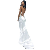 Suspension Wedding Dress Deep V Collar 2026 New Stinging Small Tail Sexy Bare Back Wedding Dress HZ0517