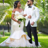 Fishtail Wedding Dress 2026 Simple Thin Mermaid Mid-Rise Court Stern White Tailing Dress HZ0517