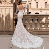 2026 Summer New Wedding Dress Sexy Lace Long Sleeve Dress Evening Dress HZ0517