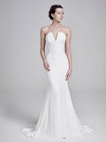 French Brated Fish-Tailed And Stingy Face Thin Travel Light Wedding Dress Dress Dress Year Banquet HZ0517