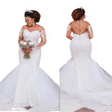African Bride Wedding Dress Lace Fishtail 2026 New Wedding Brides Wedding Long Sleeve Wedding Spring HZ0517