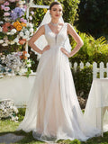 Light Wedding Dress 2026 New Spring Sleeveless Bride Simple V. Collared Zidisen Is Super Fairy Princess Dream HZ0517