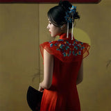 A Toasting Bride 2026 New Niche Engagement Dress Dress Can Wear Red Cheongsam Wedding Dress Women Every Day HZ0517