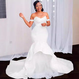 Wedding Dress Shoulder 2026 New Wedding Dress African Bride Wedding Fishtail Wedding Dress HZ0517