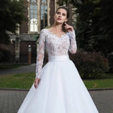 French Lace Wedding Dress 2026 Spring New Women's Simple Long-Sleeved Wedding Dress Dress Dress Dress Dress Dress Dress HZ0517