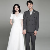 Sing Noodle Light Wedding Dress 2026 New French Simple Long Temperament Bride Travel White Dress Woman HZ0517