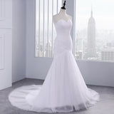 Wish New Simple Fish Tail Slimming Deep V Thin Temperament Wedding Dress HZ0517
