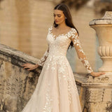Deep V-Tailed Wedding Dress Long Sleeves In The Spring Of 2026 New Tug-Tail Slim Slim Sexy Simple Travel Shot HZ0517