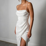 French Sling Light Wedding Dress 2026 New Bare Back Dress Bridal Textured Yarn Yarn Small Tail Summer HZ0517