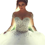 2026 New Wedding Dress Export Lace Long-Sleeved Wedding Dress HZ0517